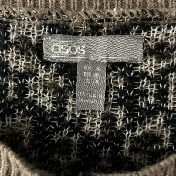 ASOS Women’s Knit Leopard Print Off-The-Shoulder Sweater Size 4 - Picture 4 of 9